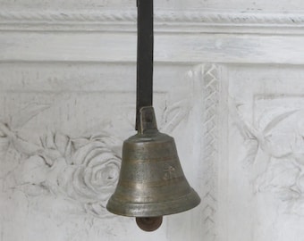 Antique Hand Forged Bell: French Rustic Garden Gate Decor