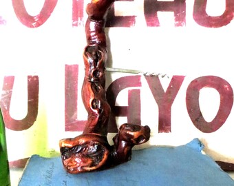 French Vintage 1940/50s Grapevine Root Handle Corkscrew/Bottle Opener/French Treen/