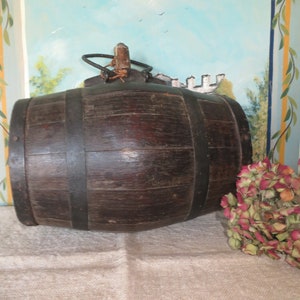 Groot Frans antiek houten vat/vintage vat/houten vat/antiek vat/houten wijnvat /primitive / rustiek decor / Vigneron