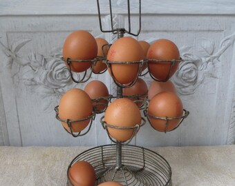 French Antique Bistro/Café Egg Display/ Wire Stand, Café Décor