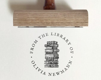 Personalizado de la biblioteca de sellos, sello de roble ecológico recuperado