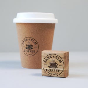 Custom Coffee Cup Stamp Made from Your Logo, Barista Gift, Cafe Logo Stamp