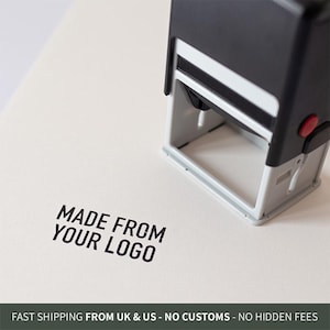 Custom Self-Inking Stamp with Your Logo – Personalized Business Stamp or Custom Signature Stamp | Fast UK & US Shipping