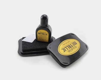 Metallic Ink Pad: Gold & Silver Rubber Stamp Ink