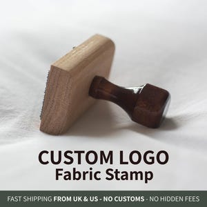 Custom Fabric Stamp – Perfect for Branding on Clothing, Bags, & More