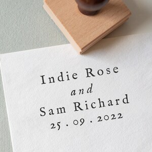 Custom Rustic Wedding Stamp - Personalized Invitation & Save the Dates
