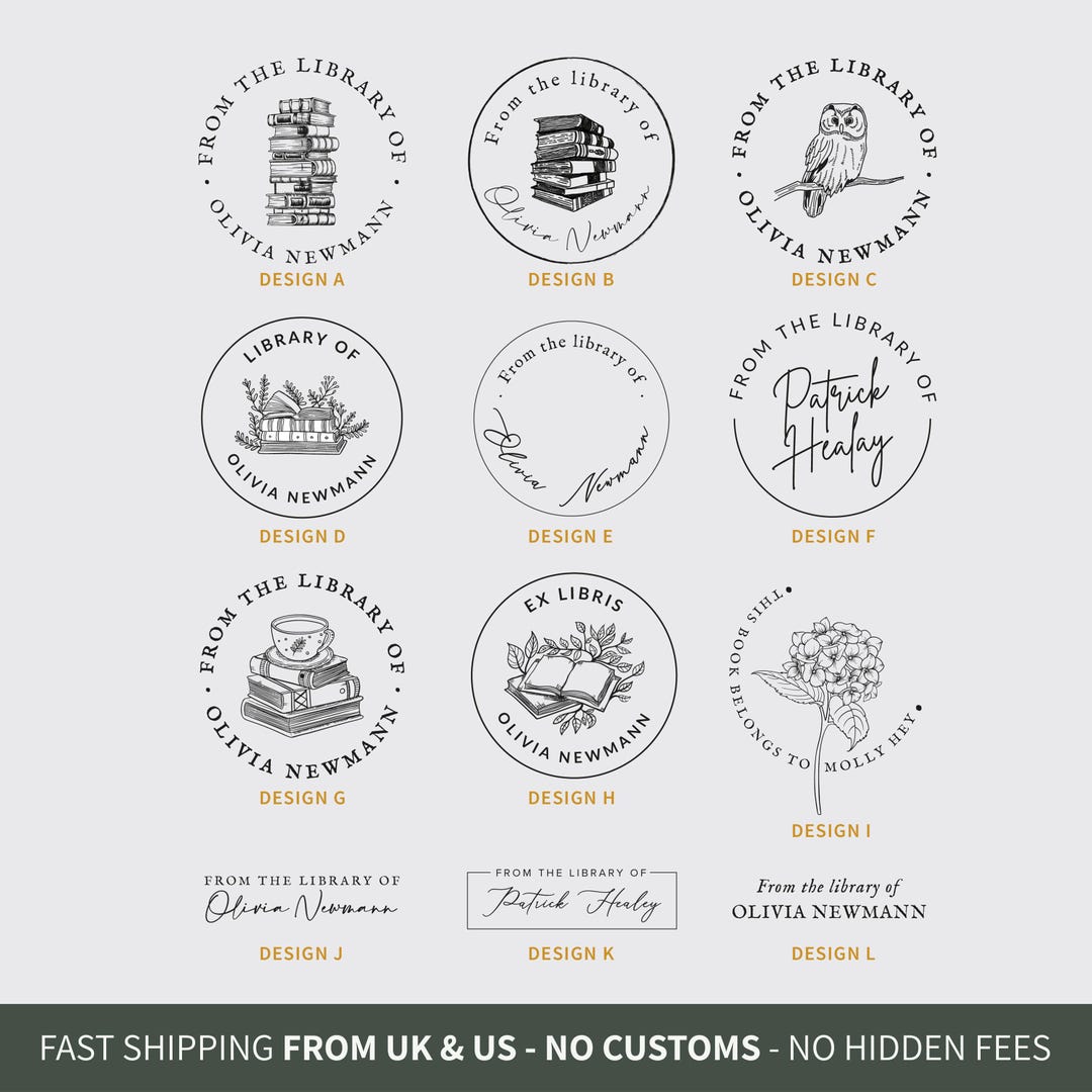 Personal Library Embosser, Personalized Book Embosser, Ex Libris Seal ...