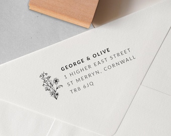 Botanical Return Address Stamp