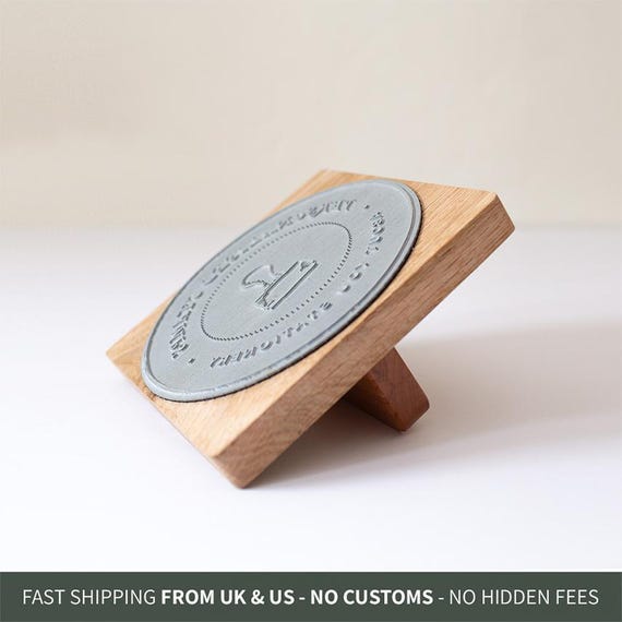 Sello De Caucho Personalizado Con Mango De Madera - Ideal Para Logos, Texto O Diseños Propios - Varios Tamaños Para Negocio O Manualidades