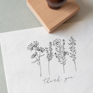 Thank You Rubber Stamp, Eco-Friendly Rubber Stamp image 1