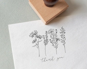 Thank You Rubber Stamp, Eco-Friendly Rubber Stamp