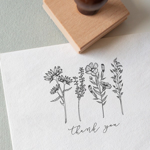 Thank You Rubber Stamp, Eco-Friendly Rubber Stamp