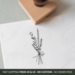 Wildblumen Stempel - Blumen Verpackung Stempel