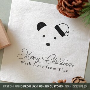 Snowman Rubber Stamp - Funny Christmas Card, Eco-Friendly