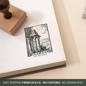 Classic Book Lover&#39;s Custom Library Stamp
