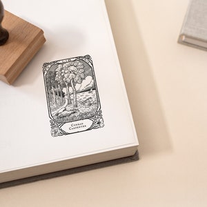 Family Book Stamp, Ex Libris Family Stamp, This Book Belongs To Stamp, Unique Book Stamp, Original Bookplate, Personal Book Stamp, Unique