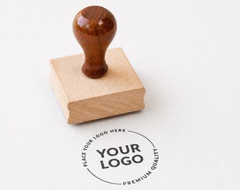 Custom Rubber Stamp with Your Logo – Eco Friendly Business Stamp for Packaging, Branding & Personalization