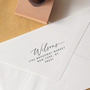 Modern Script Return Address Stamp