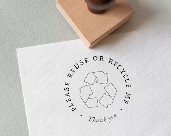 Recycle Packaging Stamp - Eco-Friendly Rubber Stamp