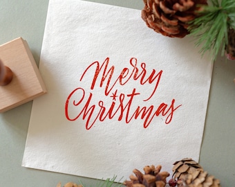 Merry Christmas rubber stamp