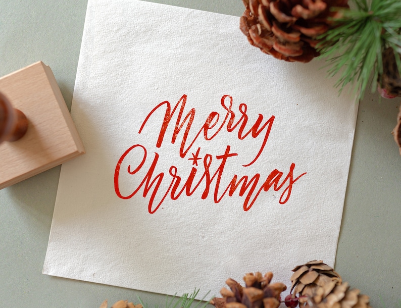 Merry Christmas rubber stamp image 1