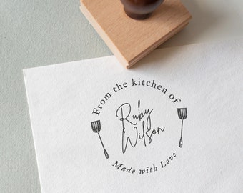 Custom Kitchen Label Stamp, Eco-Friendly Rubber Stamp