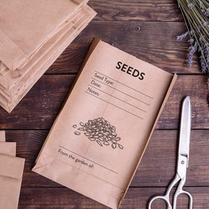 Custom Seed Packet Stamp, Seed Packet Rubber Stamp for Eco-Friendly Gardeners, 3&quot; x 2&quot; | 75mm x 45mm