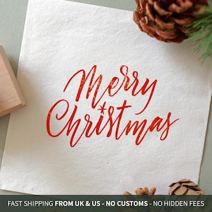 Merry Christmas rubber stamp