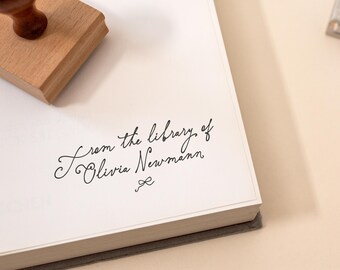 Personalised Vintage Handwritten Library Stamp