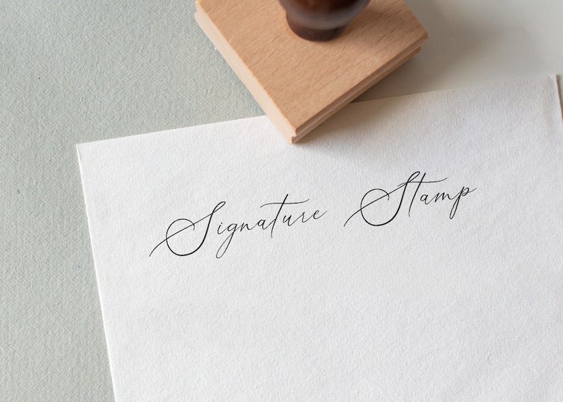 Custom Signature Stamp, Self-Inking Name Stamp, Name Stamp, Calligraphy Stamp image 1