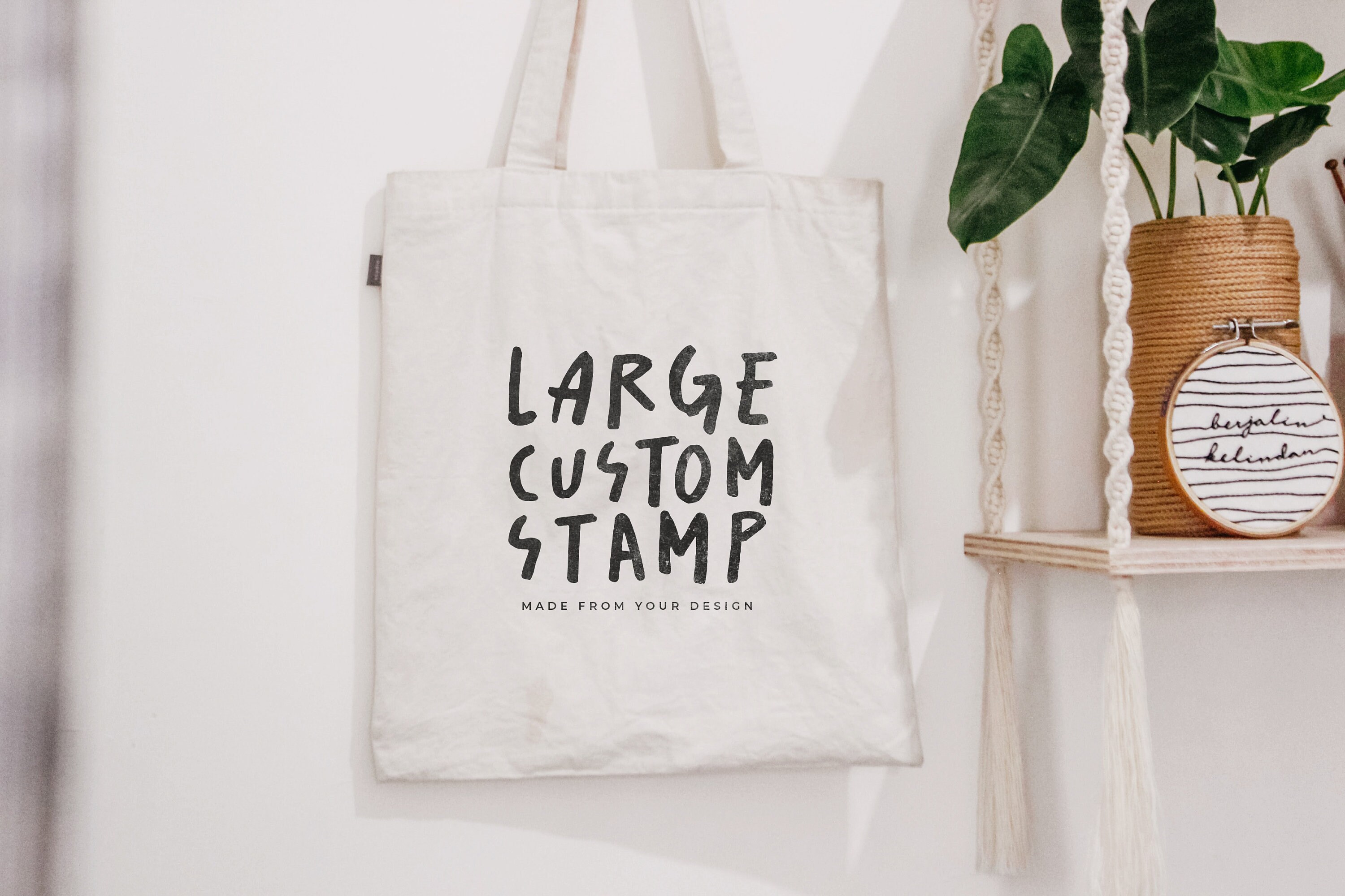 Large Custom Stamp Large Stamp For Bags Large Logo Stamp Etsy