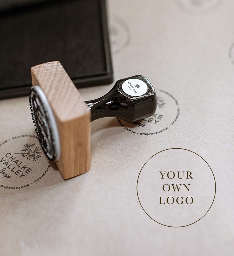 Personalised Logo Stamp, Custom Logo Stamp, Custom Rubber Stamps, Eco Friendly Rubber Stamp image 1