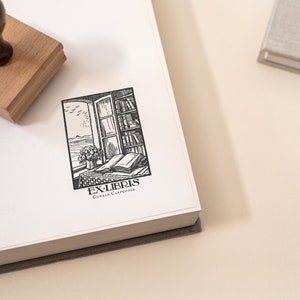 Sello Ex Libris, Sello de Ex Libris, Sello de Biblioteca Vintage, Sello de Libro de la Vieja Escuela, Sello de Biblioteca, Sello para Libros, Sellos de Libros Personalizados