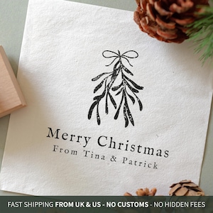 Mistletoe Rubber Stamp - Eco-Friendly Christmas Card Making
