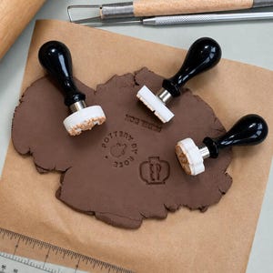 Custom Pottery Stamp, Personalised Clay Stamp, Pottery Signature Stamp, Custom Pottery Initials Stamp, Custom Ceramic Stamp