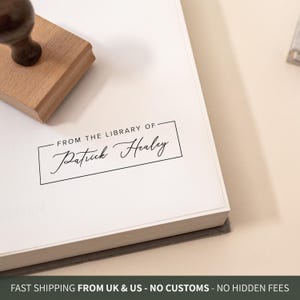 Personalised Book Stamp, Custom Library Stamp
