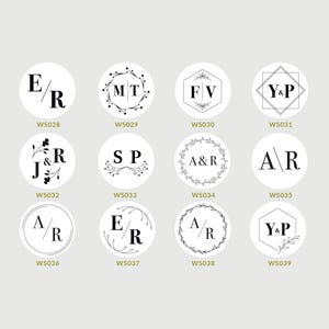 Custom Wedding Rubber Stamp, Initials Wedding Stamp, Napkin Stamp, Monogram Rubber Stamp