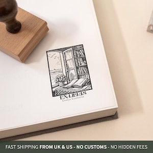 Vintage Bookplate Stamp - Custom Ex Libris for Literary Enthusiasts