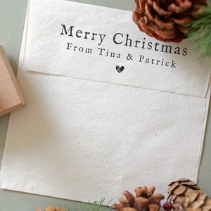Merry Christmas Typemachine Lettertype Rubberstempel, Eco-vriendelijke Rubberstempel