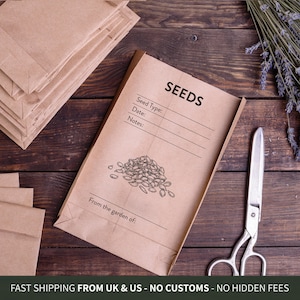 Custom Seed Packet Rubber Stamp - Eco-Friendly Gardener Gift (50mm x 75mm)