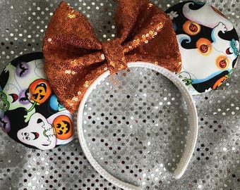 Halloween Ghosts Minnie Mouse Ears