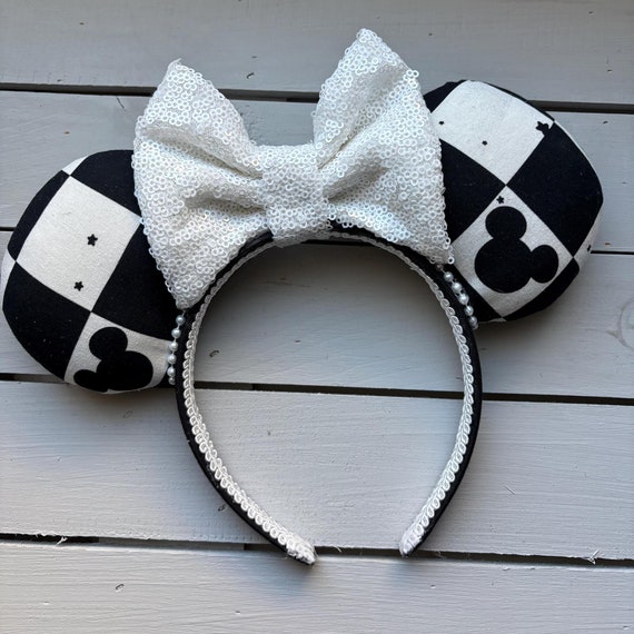 Black and White Checkered Mouse Ears il_340x270.6947610699_os6g.jpg main image 3