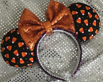 Halloween Candy Corn Minnie Mouse Ears