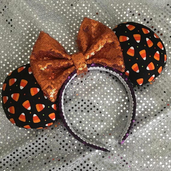 Halloween Candy Corn Minnie Mouse Ears - Etsy