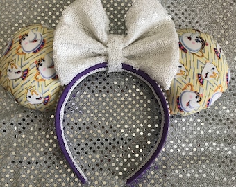 Disney Beauty and the Beast Ears Minnie / Mickey Mouse Chip Mrs. Potts