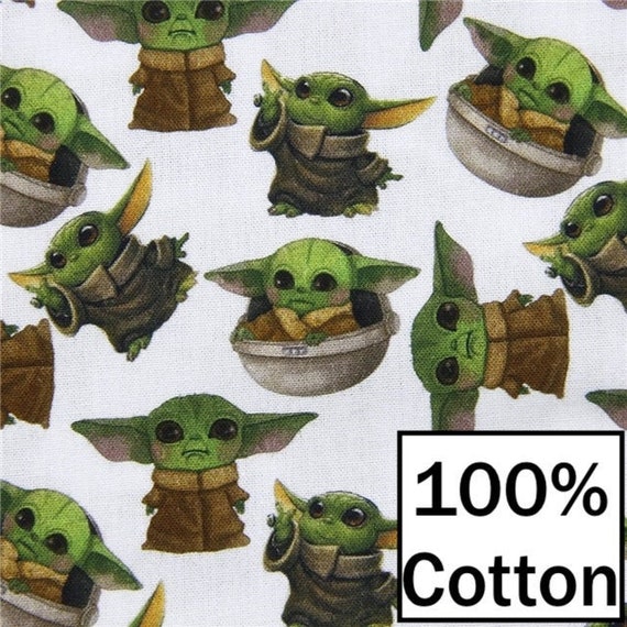 Baby Yoda Fabric Yard Fat quarter Etsy