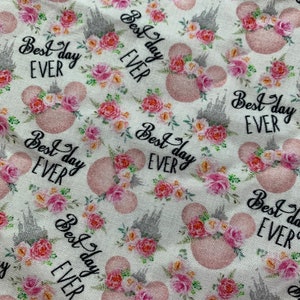 Minnie Mouse Floral Fabric Cotton Yard