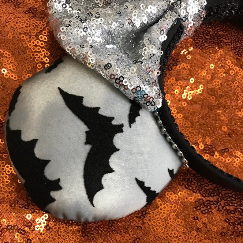 Halloween Minnie Ears Bats Spooky Mickey Ears Etsy