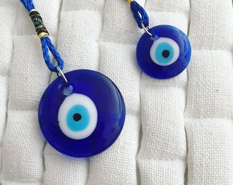 Glass Evil Eye Keyring Charm / Evil Eye Charm / Evil Eye Wall Hanging / Turkish Eye / Greek Eye / Evil Eye Gift / Evil Eye Amulet / Evil Eye