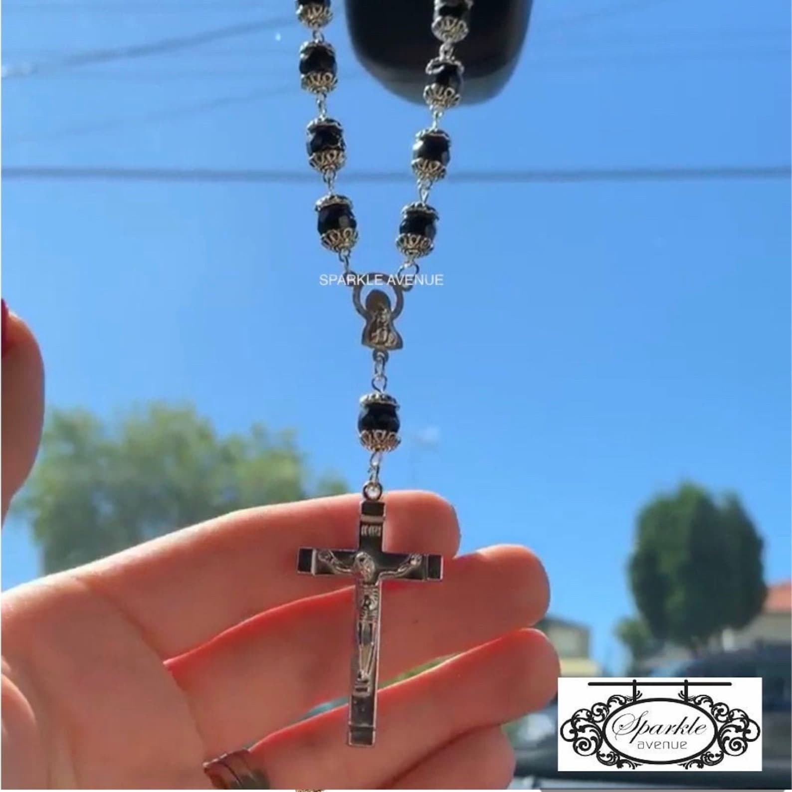 Olive Wood 5 Decade Catholic Rosary From Bethlehem In Natural